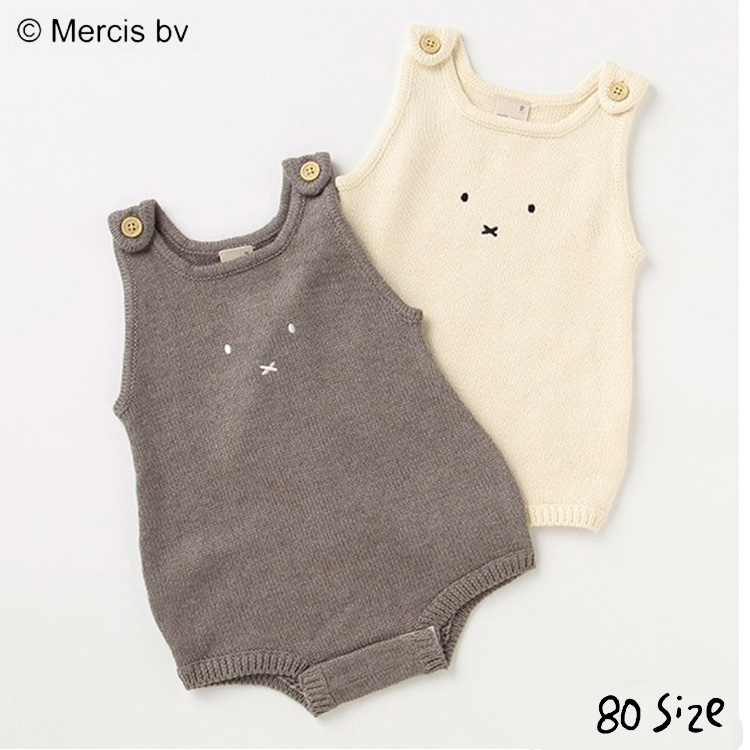 子供服 miffy（ミッフィー） ニットサロペット（抗菌 加工） / petit main（プティマイン） @sommelier_babygift
