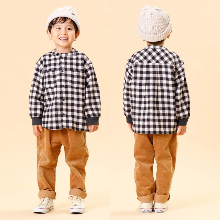 子供服 バンドカラーチェックシャツ / F.O.KIDS（エフオーキッズ） @sommelier_babygift