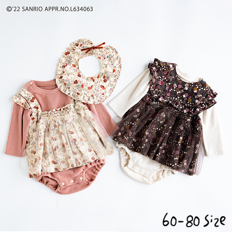 ベビー服 HelloKittyコラボメイプル柄カバーオール @sommelier_babygift
