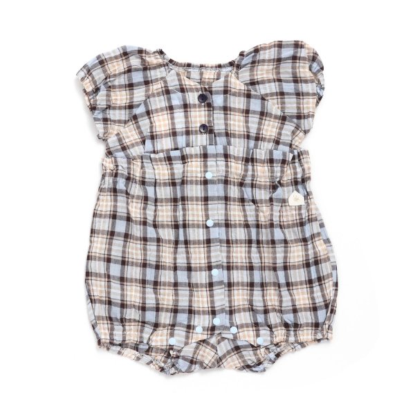 子供服 GIRL'Sチェックロンパス @sommelier_babygift