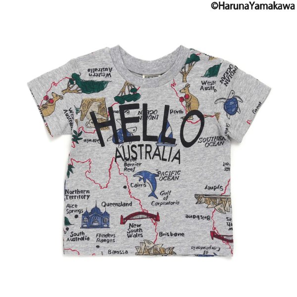 子供服 HARUNAYAMAKAWAコラボ地図柄Tシャツ @sommelier_babygift
