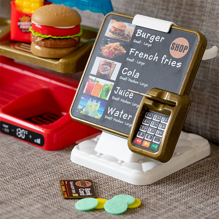 おままごと おしゃれ お店屋さん ごっこ遊び おままごとセット ハンバーガー台 注文台セット 3歳から おもちゃ 子供 キッズ 女の子のおもちゃ 誕生日 ギフト Sommelier Babygift のし 包装 メッセージカード不可 内祝い 出産内祝い カタログギフト