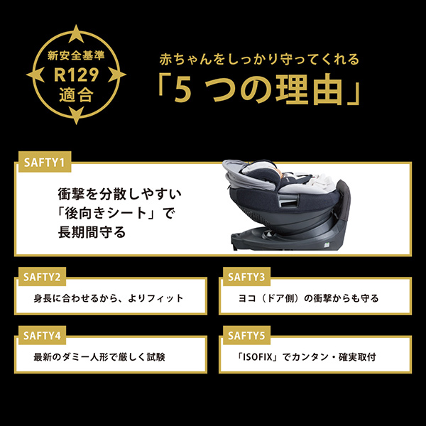 コンビ ホワイトレーベル チャイルドシート THE S ISOFIX エッグ