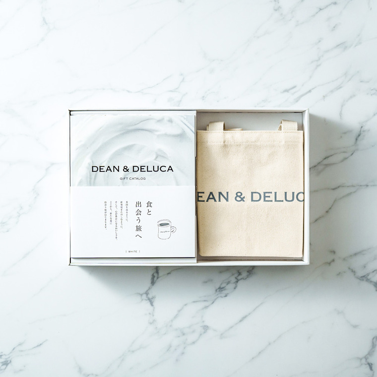 DEAN&DELUCA ギフトカタログ + トートバッグセット ディーンアンドデルーカ カタログギフト ホワイトコース 送料無料