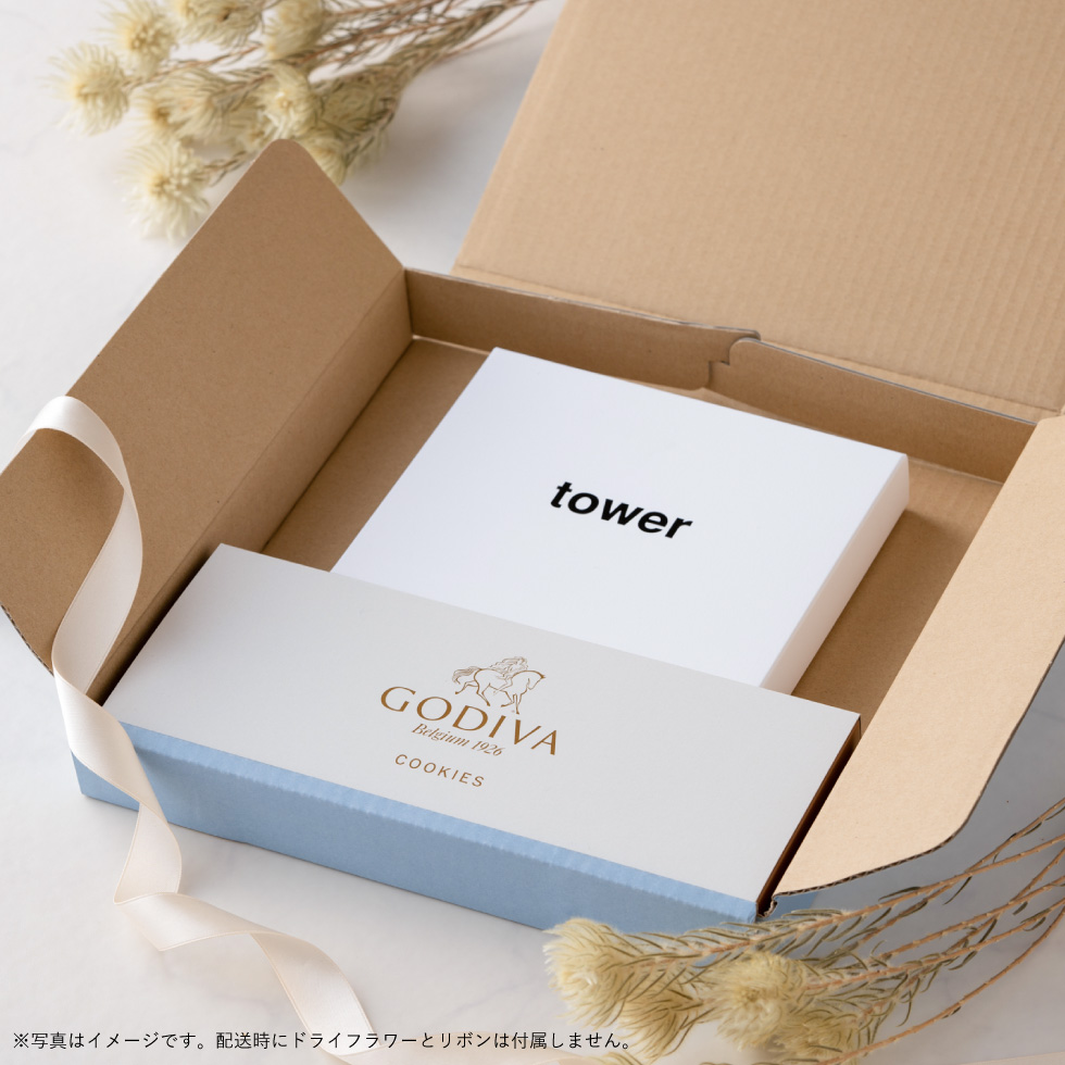 4700円 カードタイプ tower vol.1 ＆ GODIVA クッキーアソートメント 8枚