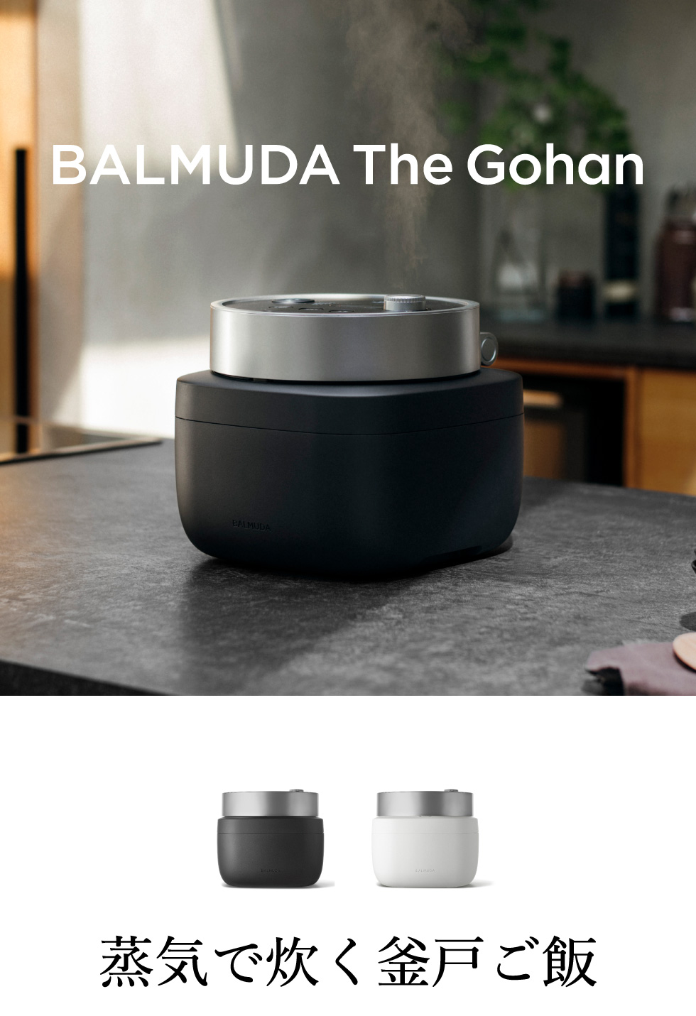 バルミューダ ザ・ゴハン BALMUDA The Gohan 電気炊飯器 3合 正規販売 