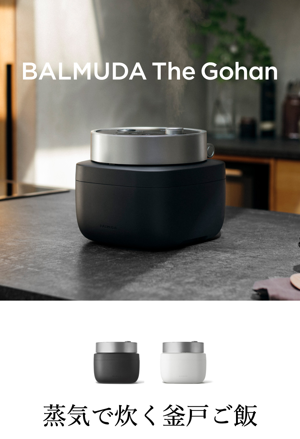 バルミューダ ザ・ゴハン BALMUDA The Gohan 電気炊飯器 3合 正規販売