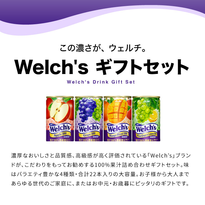 ジュース ウェルチ カルピス ギフト 22本 WS30S