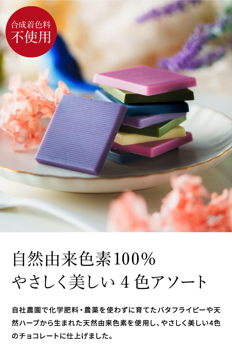 CARRE DE 4 COLORS Bouquet（カレ・ド・4カラーズ ブーケ）幸せの4色チョコレート ブーケ C-26 LB バレンタイン のし包装メッセージカード不可