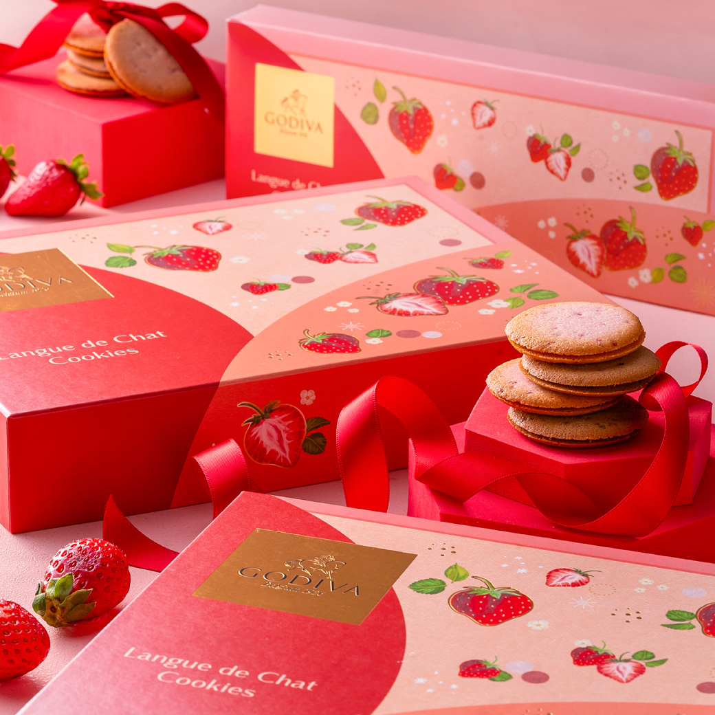 バレンタインギフト2026 ゴディバ GODIVA あまおう苺ラングドシャクッキー アソートメント 8枚入 210424