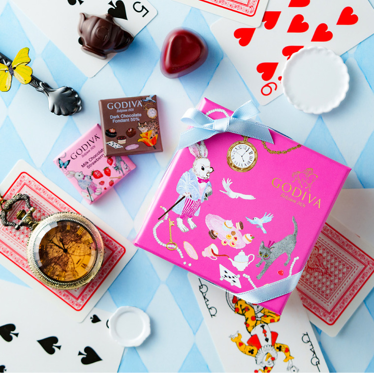 ゴディバ GODIVA アリスのティーパーティ アソートメント 4粒入 （209955） C-26 YQ バレンタイン のし包装メッセージカード不可