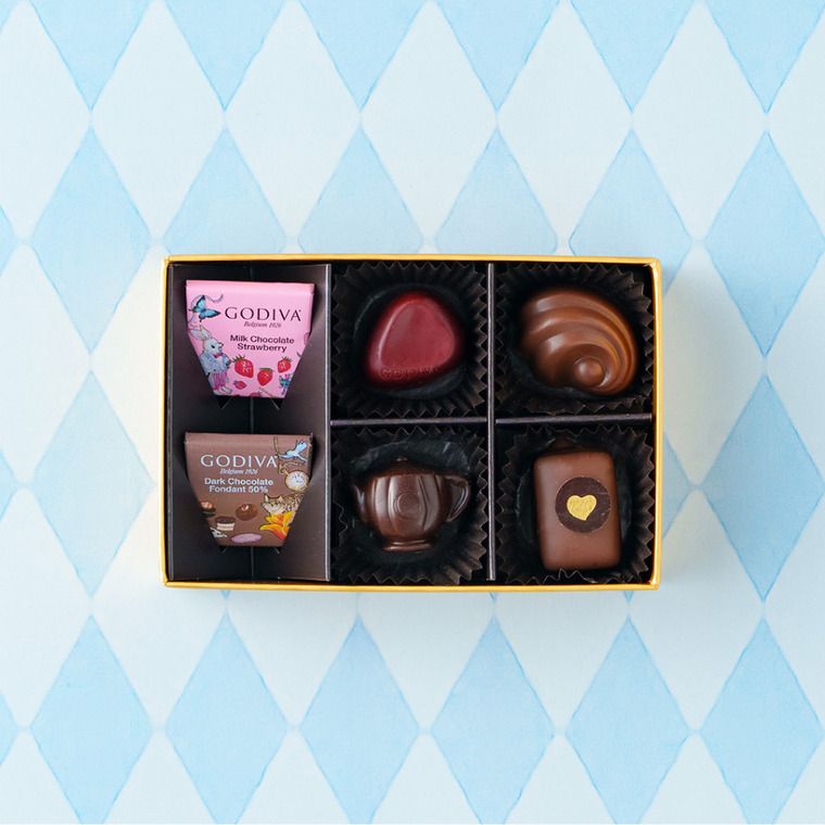 ゴディバ GODIVA アリスのティーパーティ アソートメント 6粒入 (209956) C-26 YR バレンタイン のし包装メッセージカード不可
