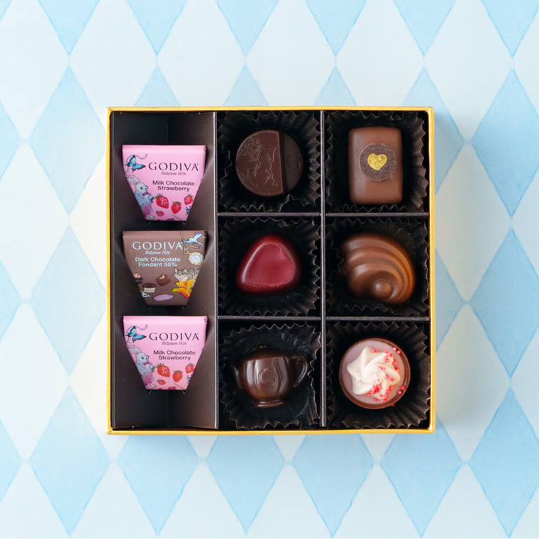 ゴディバ GODIVA アリスのティーパーティ アソートメント 9粒入 (209957) C-26 YS バレンタイン のし包装メッセージカード不可 送料無料