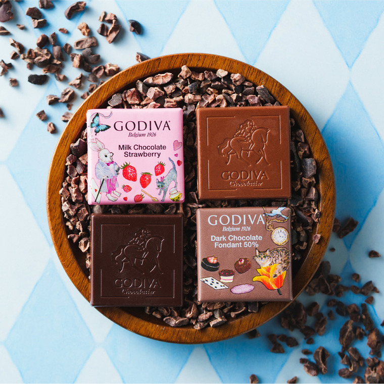 ゴディバ GODIVA アリスのティーパーティ カレ アソートメント 6枚入 （209962） C-26 YT バレンタイン のし包装メッセージカード不可