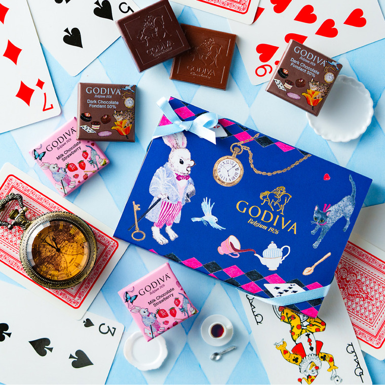 ゴディバ GODIVA アリスのティーパーティ カレ アソートメント 6枚入 （209962） C-26 YT バレンタイン のし包装メッセージカード不可