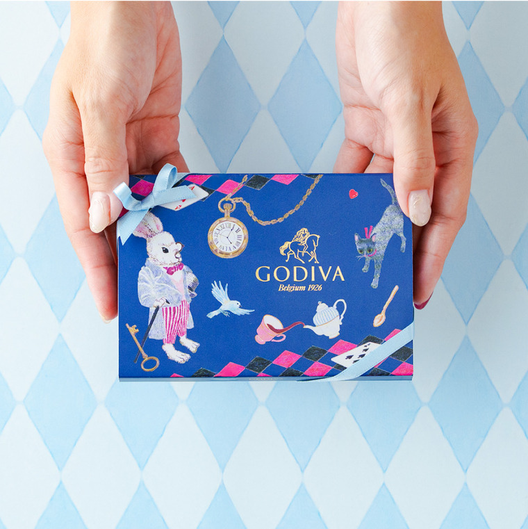 ゴディバ GODIVA アリスのティーパーティ カレ アソートメント 6枚入 （209962） C-26 YT バレンタイン のし包装メッセージカード不可