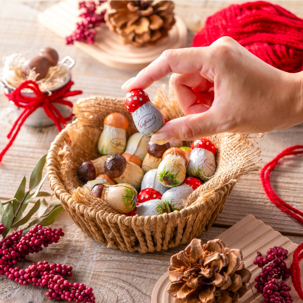 チョコレート カファレル きのこポット赤 C-26 FG / バレンタイン のし包装メッセージカード不可