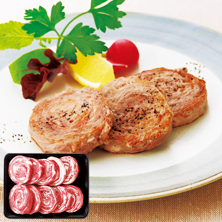グルメギフト ANA’s FRESH GIFT 黒豚ロールステーキ（成型肉） メーカー直送 冷凍便