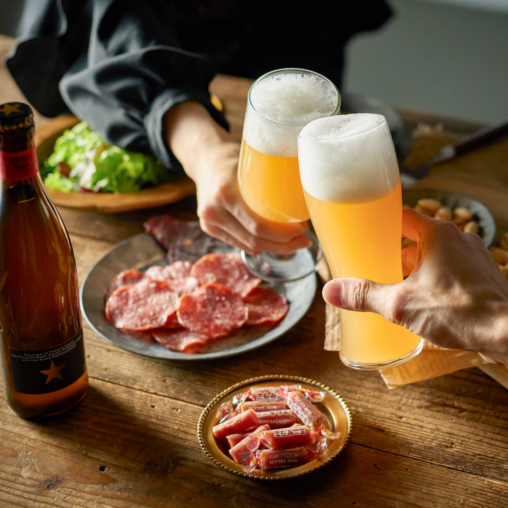 送料無料 クラフトビール 家飲みセット（INEDIT 330ml 2本+鎌倉おつまみ3点）お酒（酒類）