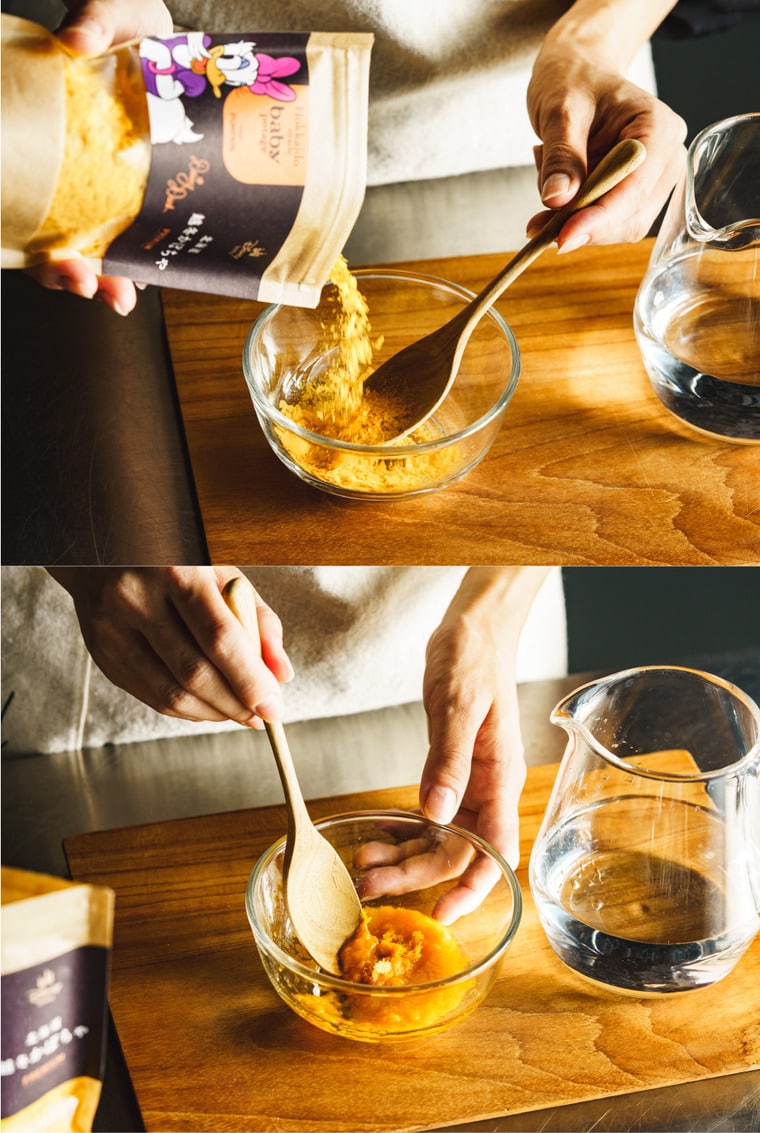 Disney ディズニー Baby Potage 北海道産無添加ベビーフード Disneyデザインのギフトボックス入り クラフト袋(80g) 6個セット