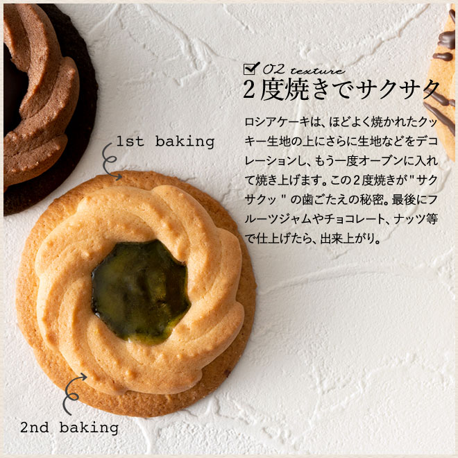 ベイクドクッキー（ロシアケーキ） 18個 BCP-18（包装済）