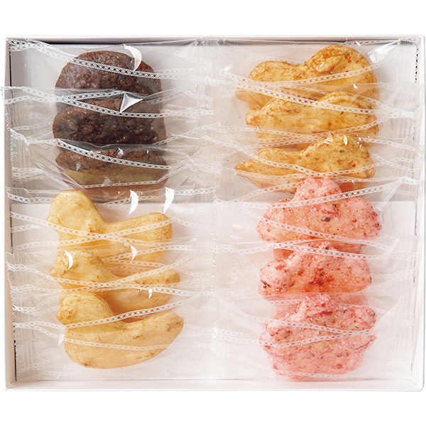富士見堂 花鳥ひょうたん煎餅四種（FJMD-Y12）（メーカー包装済、のしは外のし）| 『内祝い』『出産内祝い』