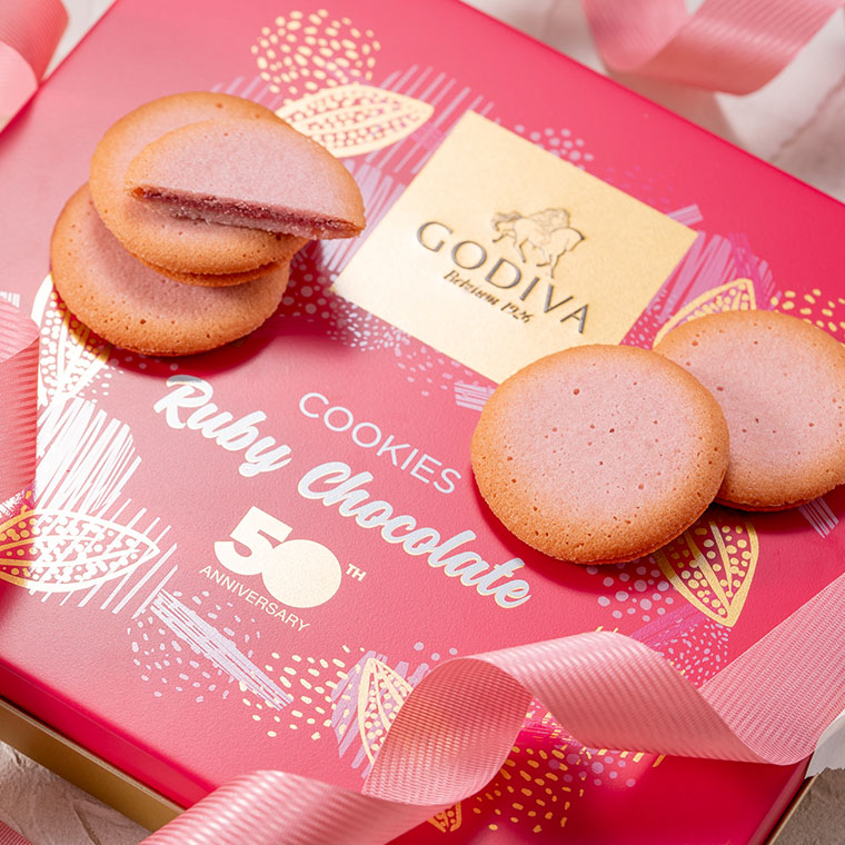 ゴディバ GODIVA 50周年 アニバーサリー 感謝の想い ルビーチョコレートクッキー アソートメント (32枚入)