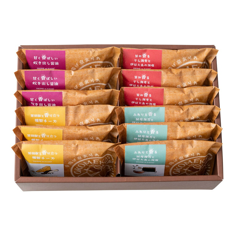 OKOMEnoKAORI 手揚げ京あられ 12袋 TAK-12 保津川あられ本舗