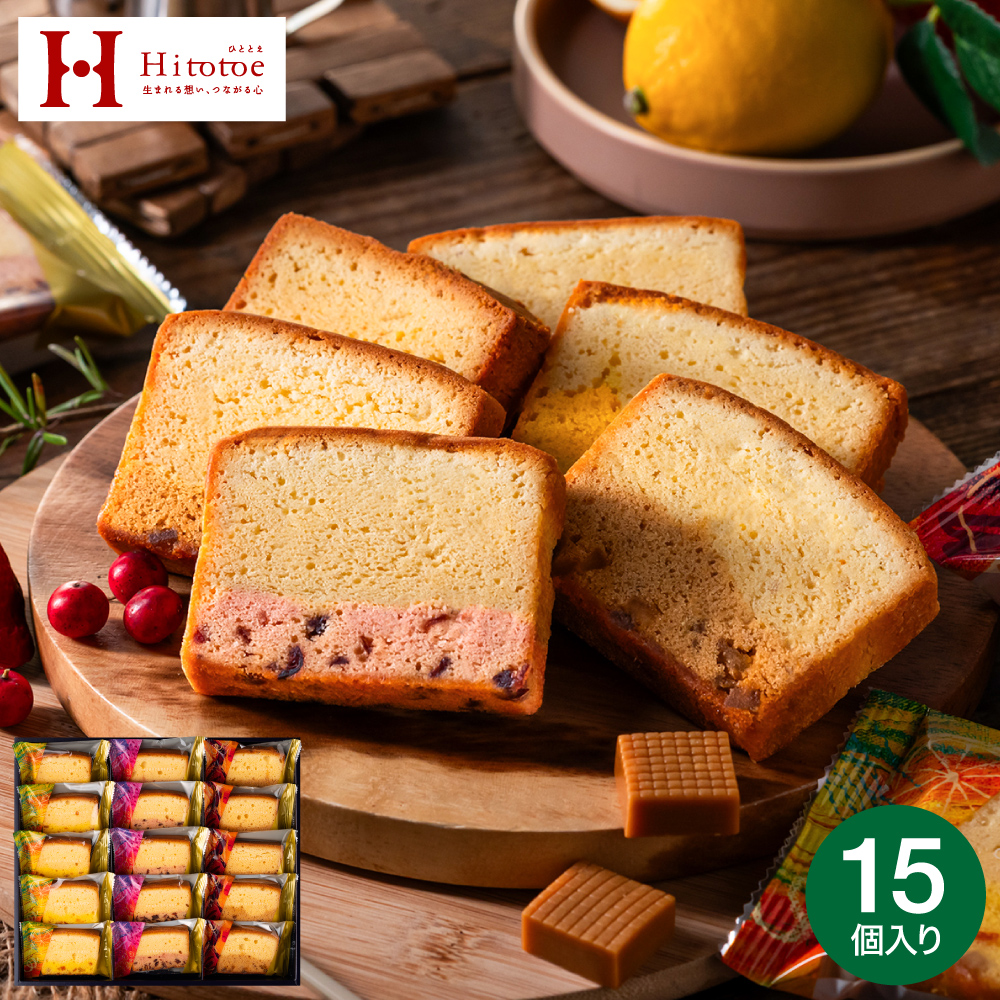 お菓子 ギフト スイーツ 中島大祥堂 ひととえ 果実と楽しむ しっとり濃厚チーズケーキ 15個入 Hitotoe チーズケーキ 常温保存 個包装