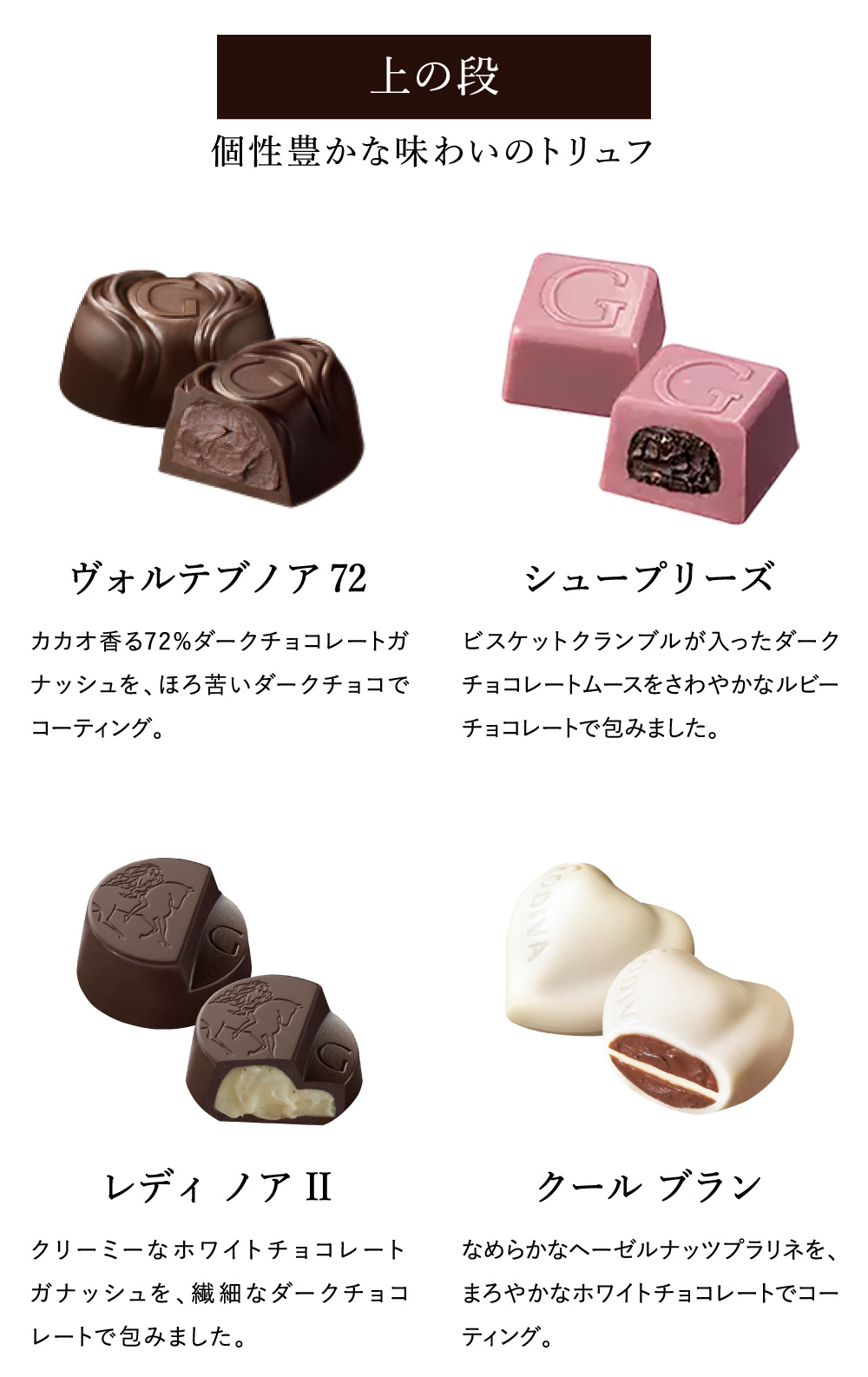 GODIVA ゴディバ グランプラス チョコレート 12粒 シャディ100周年 リト＠葉っぱ切り絵 210501 / 写真入り メッセージカード無料