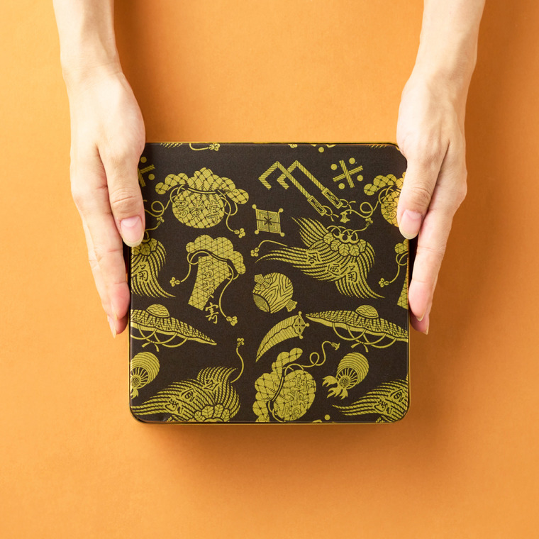 高島屋 法人事業部 セレクト 銀座菊廼舎 冨貴寄 特撰缶JAPAN小缶 きくのや ふきよせ 写真入り メッセージカード無料