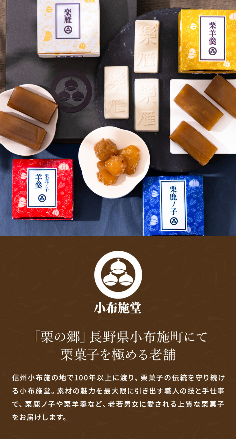 小布施堂 栗の小径3個入850 栗菓子 栗かの子 栗かのこ 栗あん 栗きんとん 羊羹 写真入り メッセージカード無料