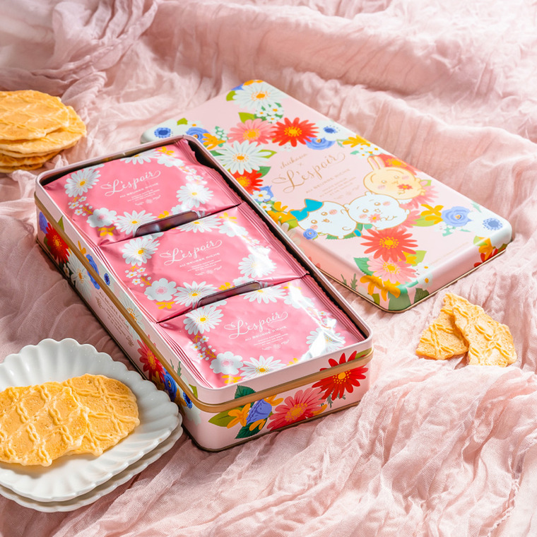 神戸風月堂 ちいかわ レスポワール 24枚(2枚入×12袋) のし・包装不可 L'espoir バタークッキー 缶 焼き菓子 洋菓子 スイーツ 手土産写真入り メッセージカード