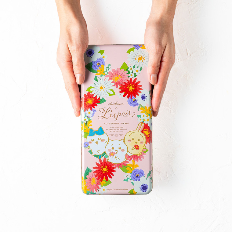 神戸風月堂 ちいかわ レスポワール 24枚(2枚入×12袋) のし・包装不可 L'espoir バタークッキー 缶 焼き菓子 洋菓子 スイーツ 手土産写真入り メッセージカード