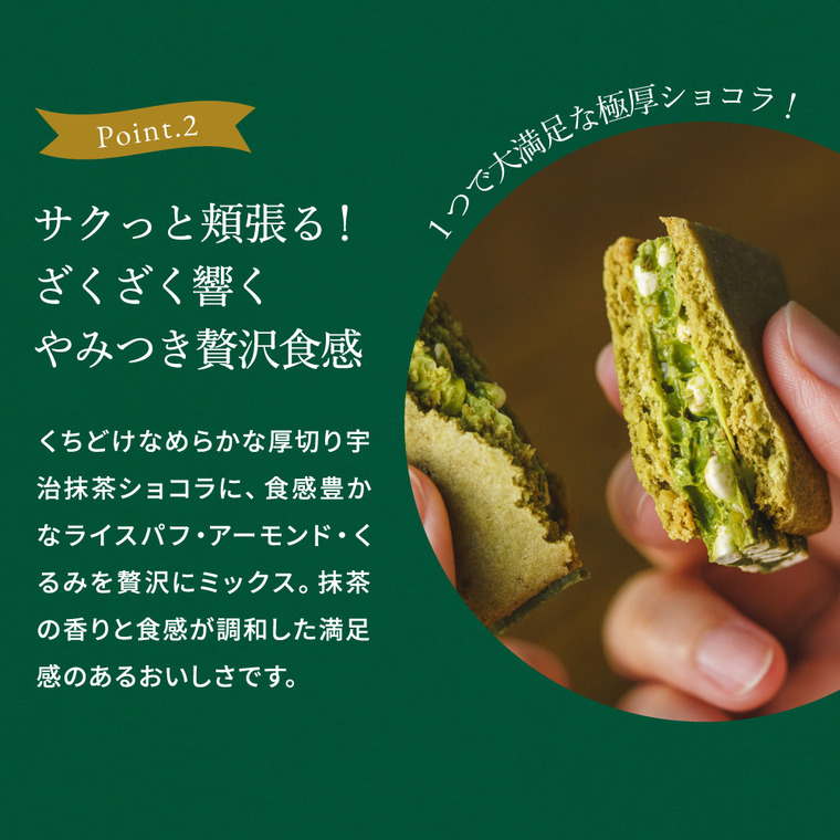 お抹茶ショコラサンド 5個入 茶の福 KAMAKURA 鎌倉五郎 宇治抹茶 マカダミアナッツ クッキーサンド 抹茶スイーツ 焼き菓子 かわいい 個包装 gws