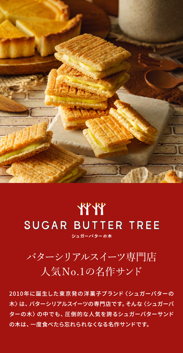 期間限定 シュガーバターサンドの木 ベイクドチーズケーキ風 10個入 シュガーバターの木