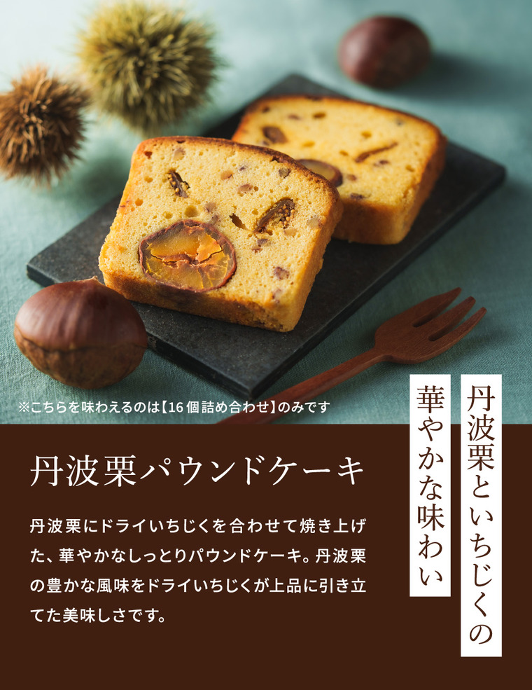中島大祥堂 丹波焼菓子詰合せ 16個 / 焼き菓子 和洋菓子 個包装 丹波栗 栗 栗スイーツ マロン 黒豆 大納言小豆