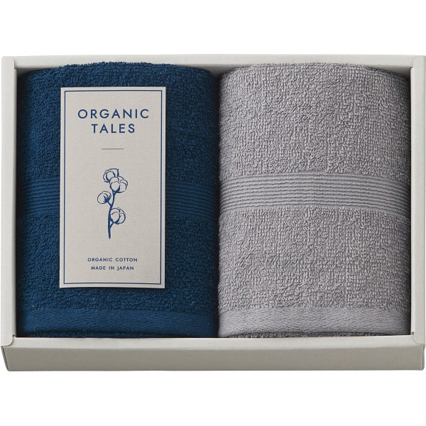 ＯＲＧＡＮＩＣ ＴＡＬＥＳ オーガニックコットン使用 フェイスタオル２枚セット