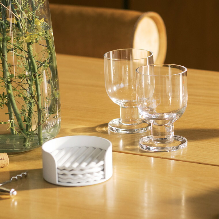 ウェーブ セラミックコースターセット アプト 山崎実業 APTO 10496 送料無料