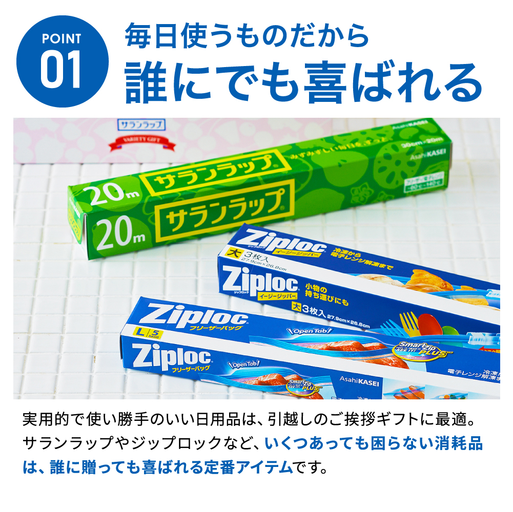 (引越し 挨拶 ギフト 粗品)サランラップ バラエティギフト8(SVG8B)(包装済、のしは外のし)