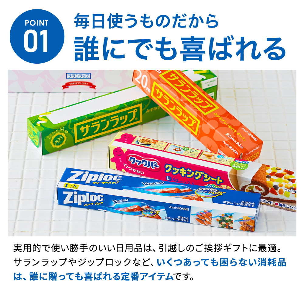(引越し 挨拶 ギフト 粗品)サランラップ バラエティギフト10(SVG10B)(包装済、のしは外のし)