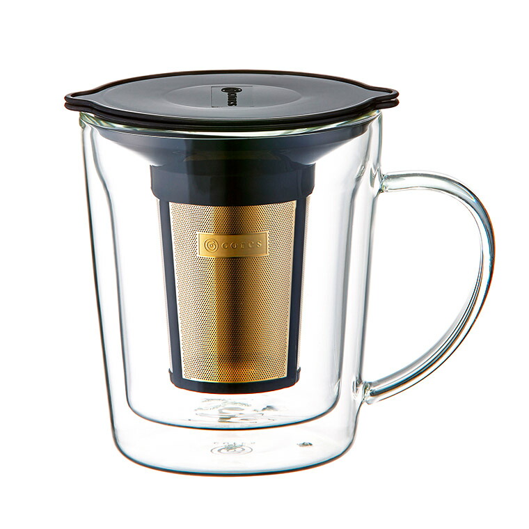 コーヒーフィルター マグカップ cores コレス ゴールドフィルターダブルウォールマグ 1杯用 C412