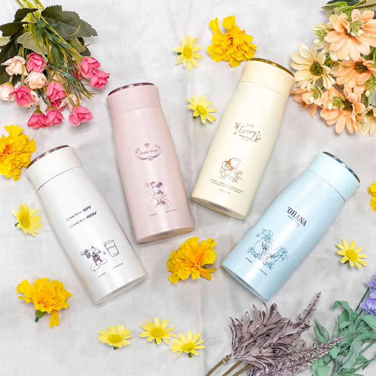 ディズニー MPパーソナルボトル 350ml (ミッキー/ミニー/プーさん/スティッチ) 送料無料 真空二重構造 CAPTAIN STAG キャプテンスタッグ