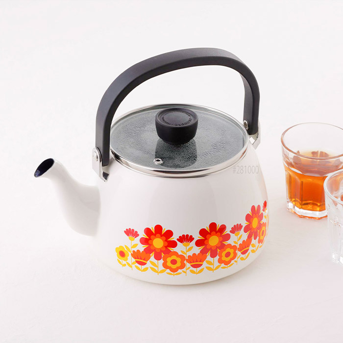 富士ホーロー メモリーズ 2.5L ケトル kettle サンフラワー IH対応 FJ-2.5K