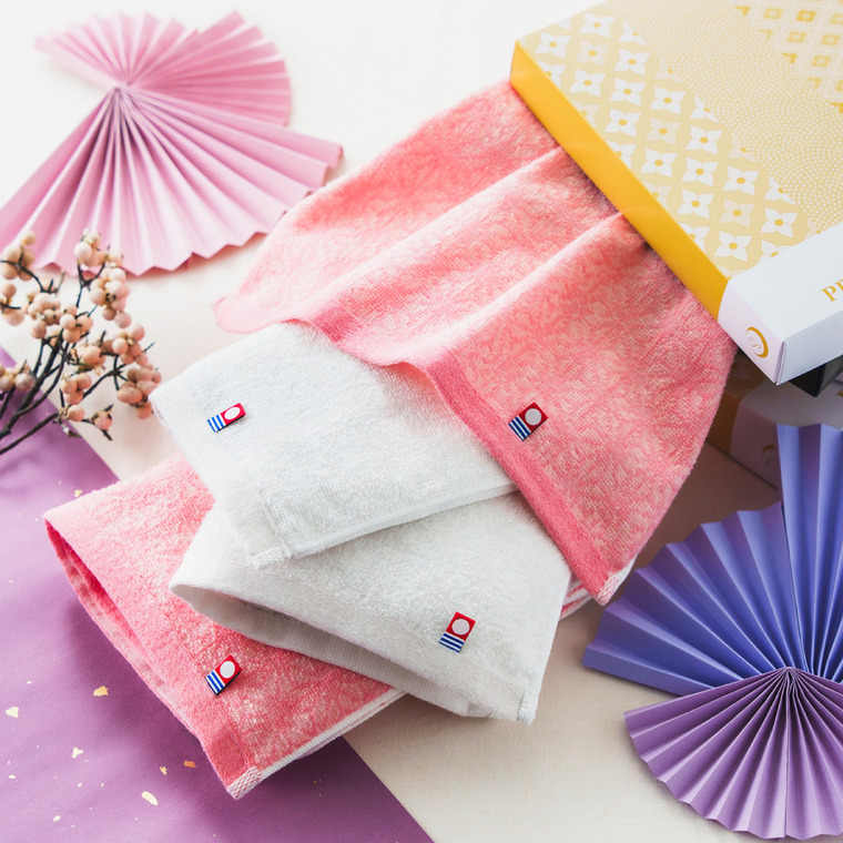 今治タオル 寿々(じゅじゅ)紅白タオルセット(ハンドタオル2P)