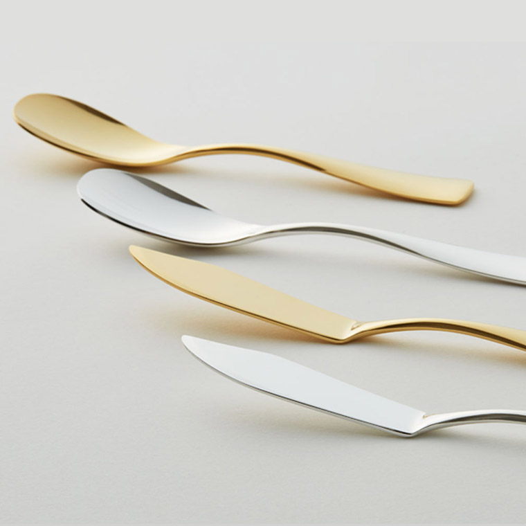 COPPER the cutlery アイスクリームスプーン・バターナイフ 2本セットミラー仕上げ カパーザカトラリー