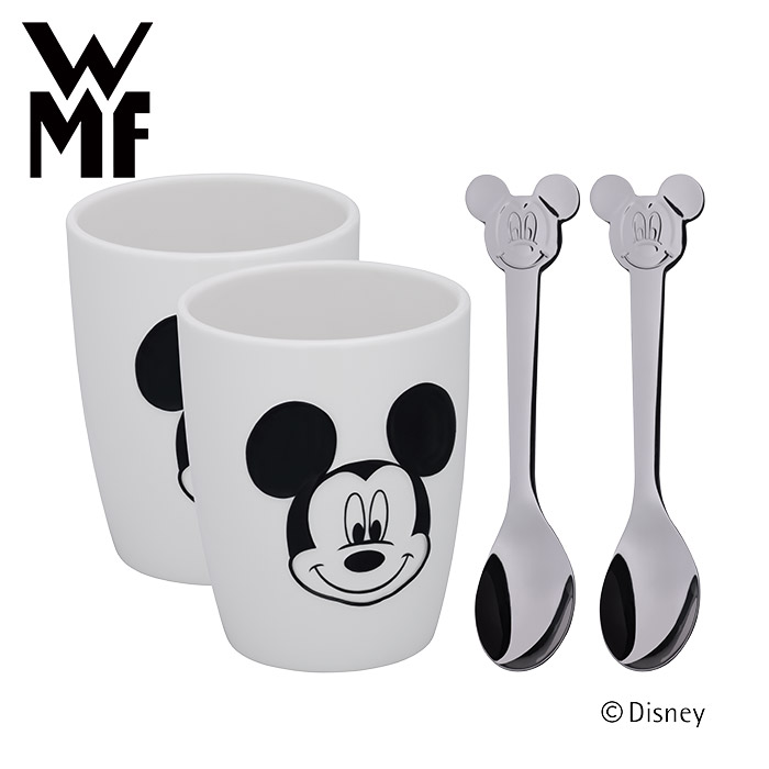 WMF ディズニー Disney ミッキーマウス マグカップ 4Pセット/ スプーン W1296446042 出産祝い 誕生日 プレゼント 贈り物 ギフト 内祝い お返し