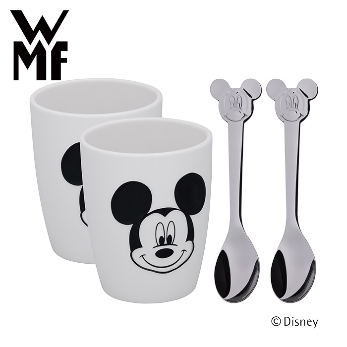 WMF ディズニー Disney ミッキーマウス マグカップ 4Pセット/ スプーン W1296446042 出産祝い 誕生日 プレゼント 贈り物 ギフト 内祝い お返し| 『内祝い』『出産内祝い』