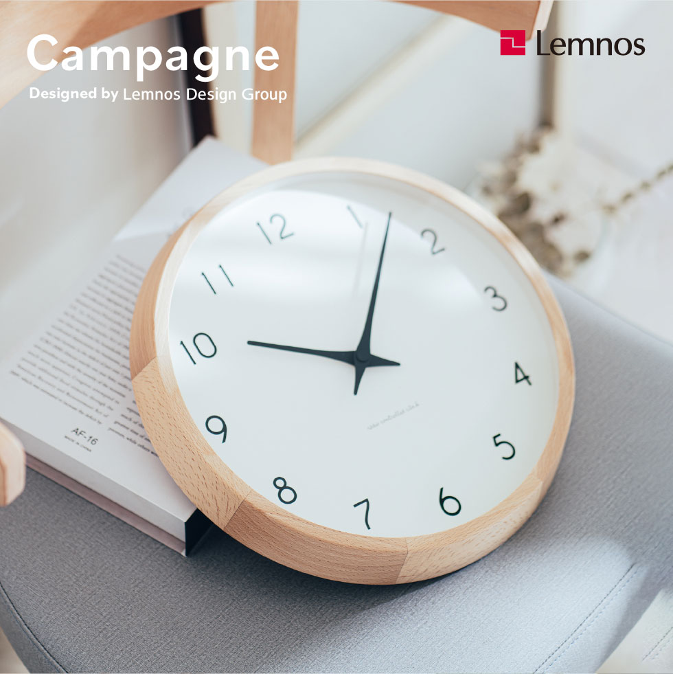 掛け時計 電波時計 タカタレムノス Lemnos レムノス Campagne
