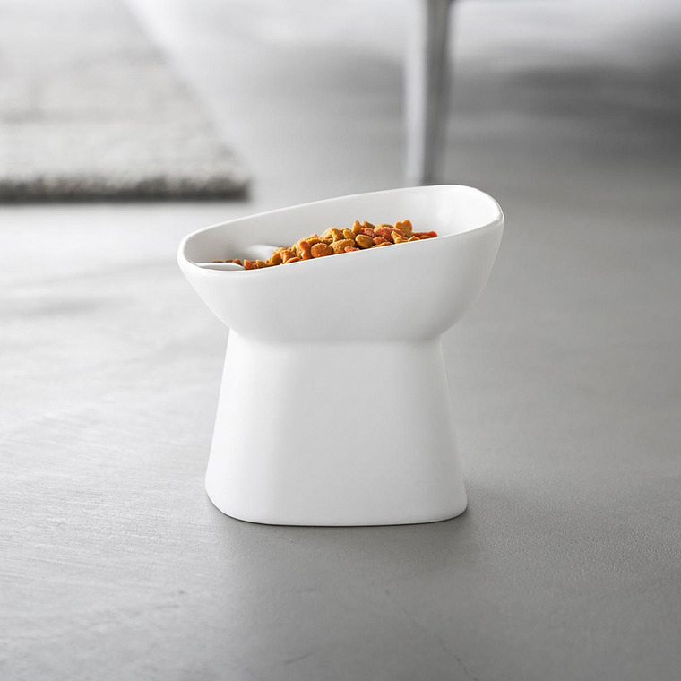 山崎実業 nooks 早食い防止陶器ペットフードボウル ヌークス 斜め H11.5 山崎実業 tower 公式 10557 10558 ホワイト ブラック